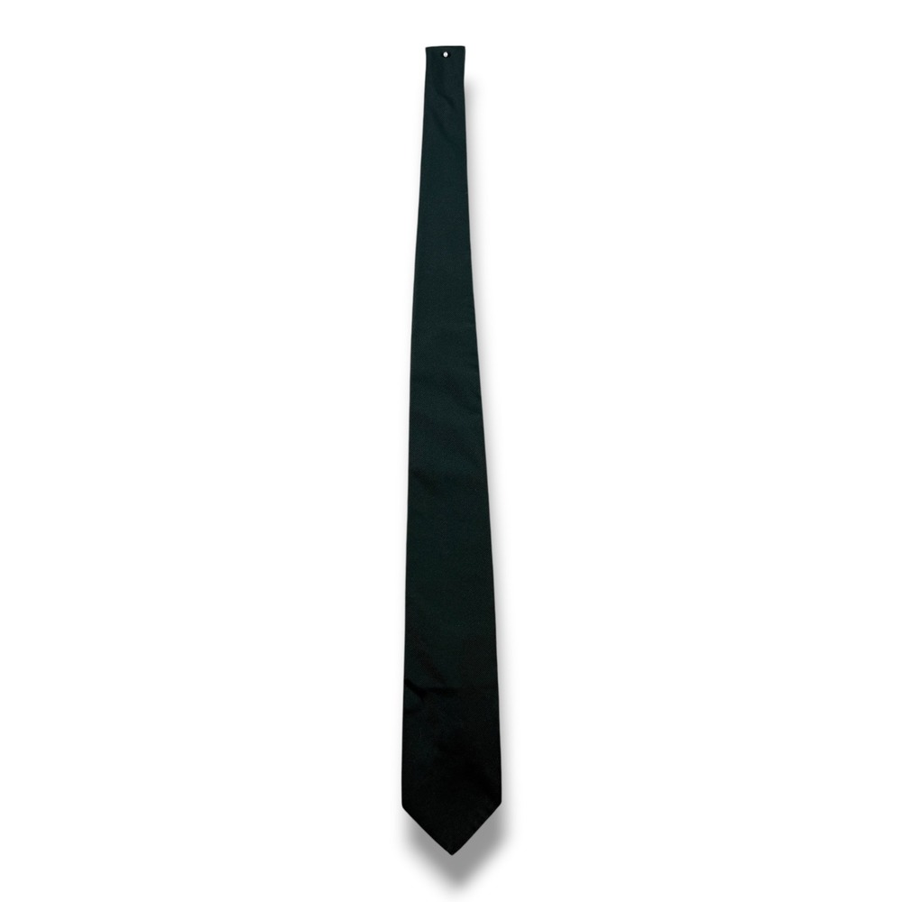 The Mens Shop JCPenney Hunter Green Solid Twill Necktie Red Tipping Classic Tie
